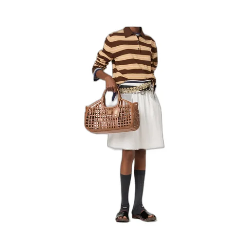 Long-Sleeved Knitted Striped Polo Shirt