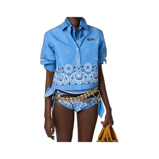 Pattern-Printed Short-Sleeved Shirt