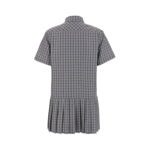 Checked Pleated Dress