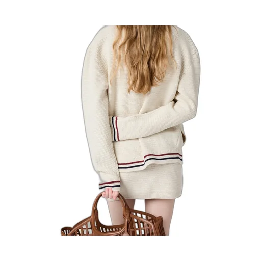 Cotton Knit Zipper Cardigan