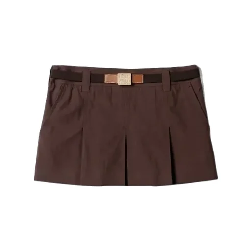 Belted Mini Skirt