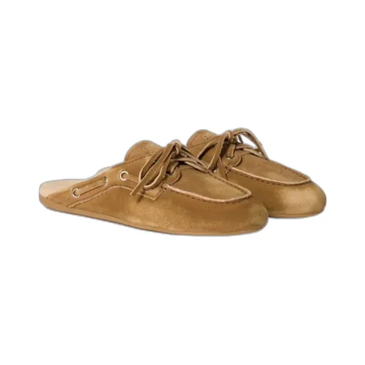 Lace-Up Flat Mules