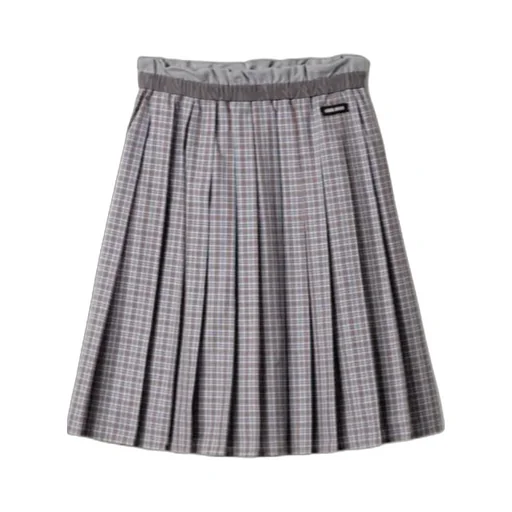 Checked Pleated Skirt