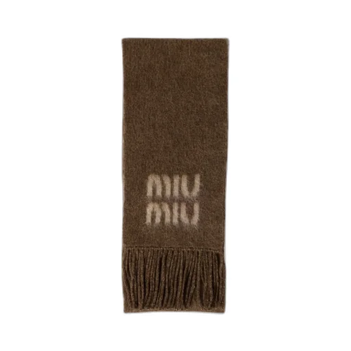 Logo-Detailed Fringed Scarf