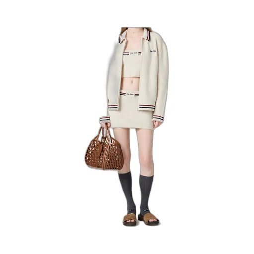 Cotton Knit Zipper Cardigan