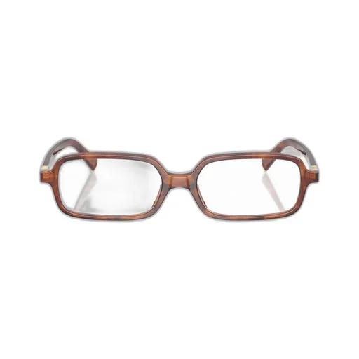 Tortoiseshell-Pattern Rectangle-Frame Glasses