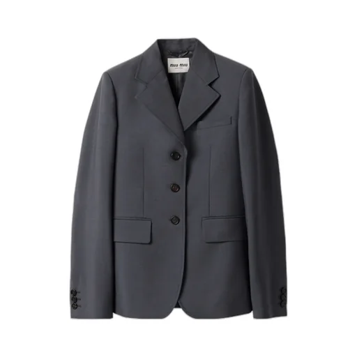 Single-Breasted Kid Mohair Jacket