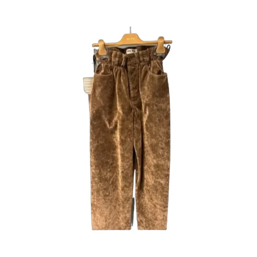 Washed Flocked Chambray Pants