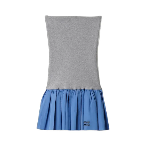 Poplin And Jersey Miniskirt