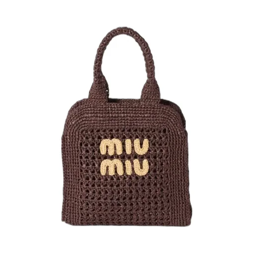 Raffia-Effect Woven Tote Bag