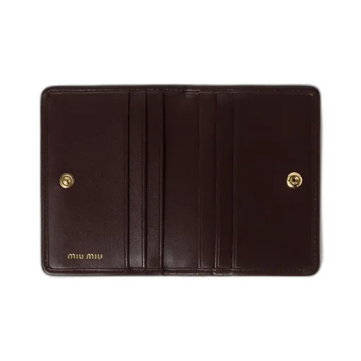 Logo-Lettering Matelassé Cardholder