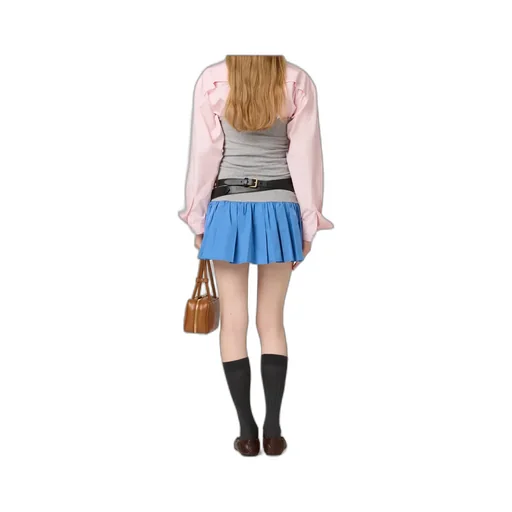 Poplin And Jersey Miniskirt
