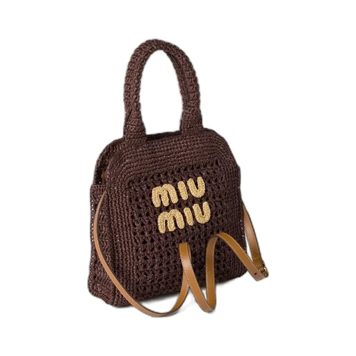 Raffia-Effect Woven Tote Bag