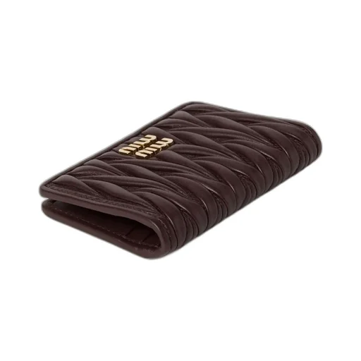 Logo-Lettering Matelassé Cardholder