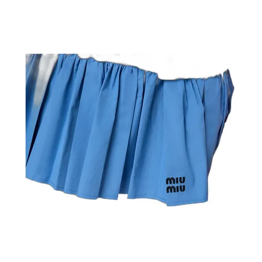 Poplin And Jersey Miniskirt