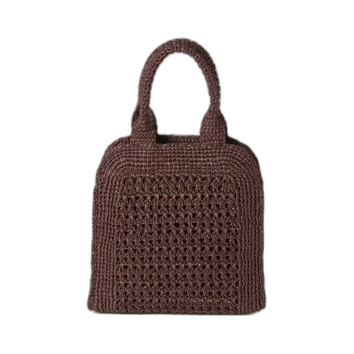 Raffia-Effect Woven Tote Bag