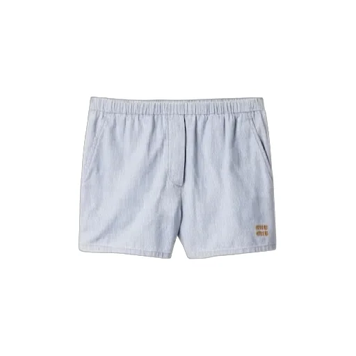 Striped Chambray Bermudas