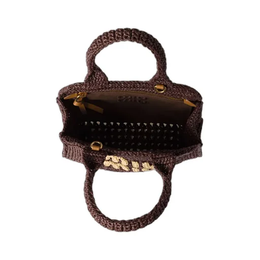 Raffia-Effect Woven Tote Bag