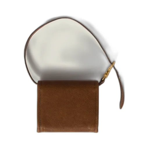 Nappa Leather Wallet With Shoulder Strap