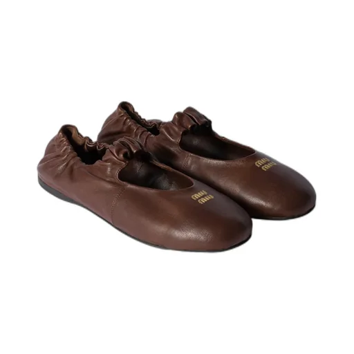 Ruches Nappa Leather Ballerinas