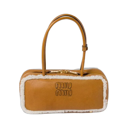 Beau Shearling Top-Handle Bag