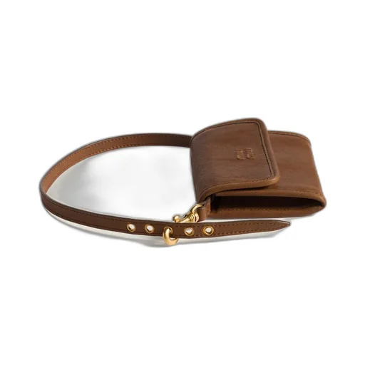 Nappa Leather Wallet With Shoulder Strap