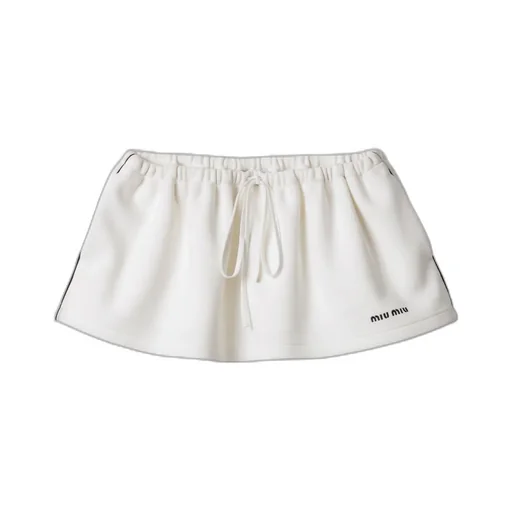 Bonded Piqué And Technical Jersey Miniskirt