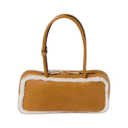 Beau Shearling Top-Handle Bag