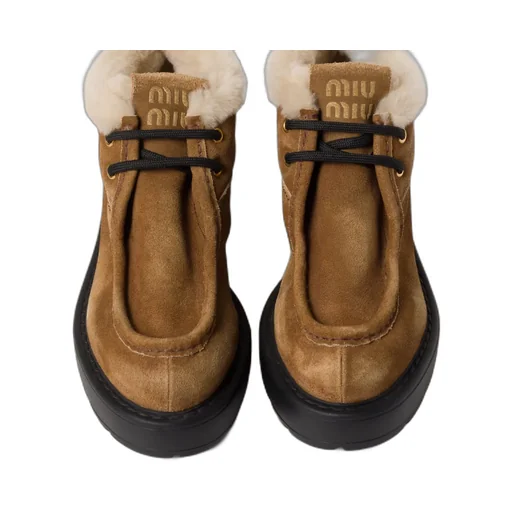 Round-Toe Lace-Up Boots
