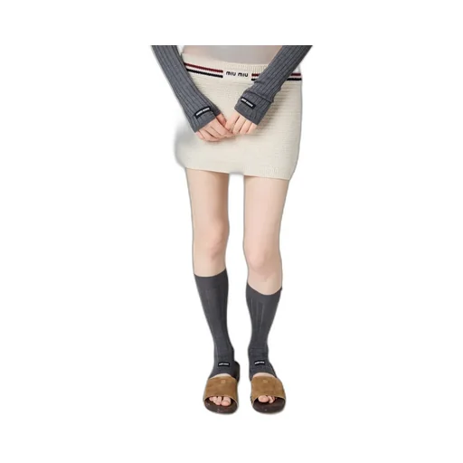 Cotton Knit Miniskirt
