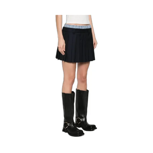 Layered Pleated Mini Skirt