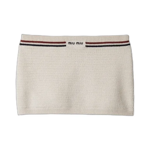 Cotton Knit Miniskirt