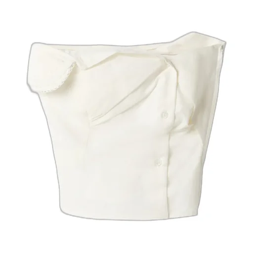 Strapless Poplin Top