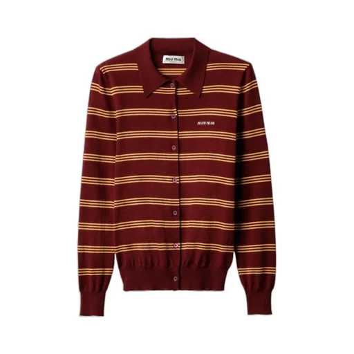 Striped Cashmere And Silk Cardigan