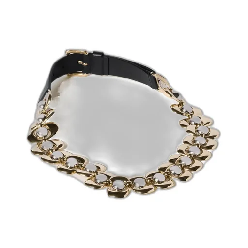 Logo-Engraved Bead-Chain Belt