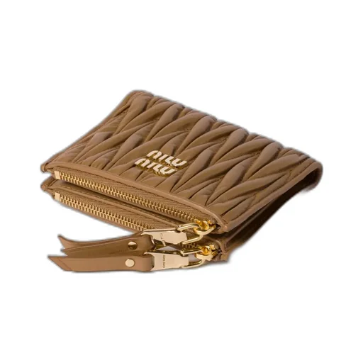 Logo Plaque Zipped Wallet