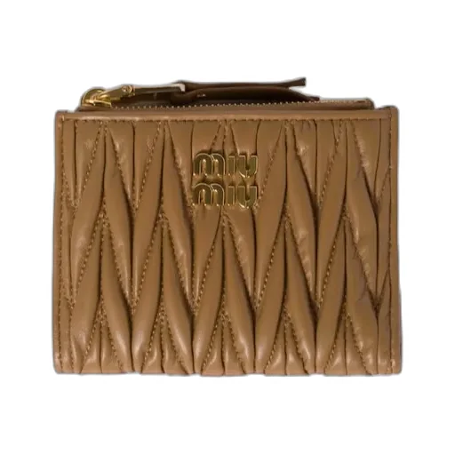 Logo Plaque Zipped Wallet