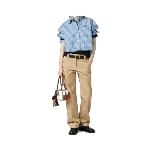 Checked Cropped Shirt