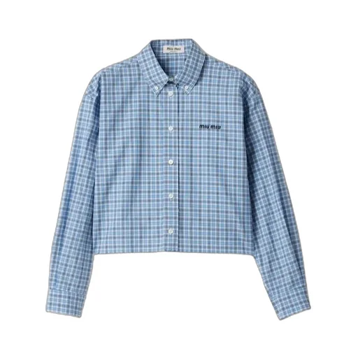 Checked Cropped Shirt