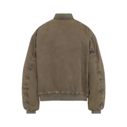 Garment-Dyed Gabardine Bomber Jacket