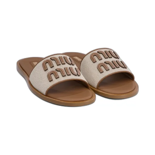 Logo-Detailed Slip-On Sandals