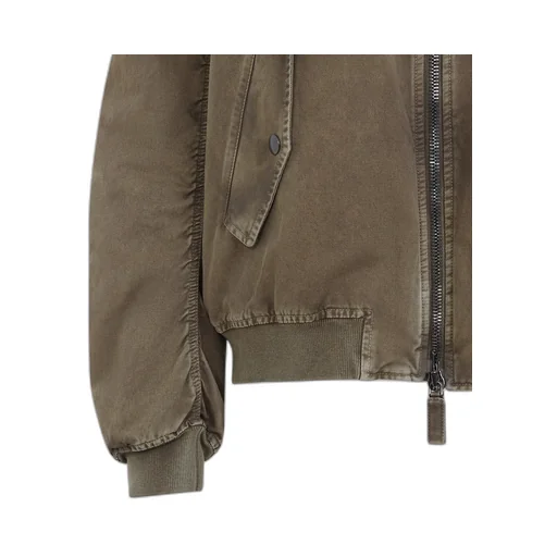 Garment-Dyed Gabardine Bomber Jacket