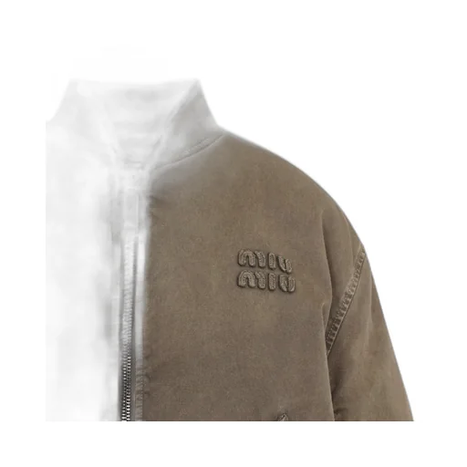 Garment-Dyed Gabardine Bomber Jacket