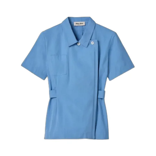 Double-Breasted Short-Sleeved Shirt