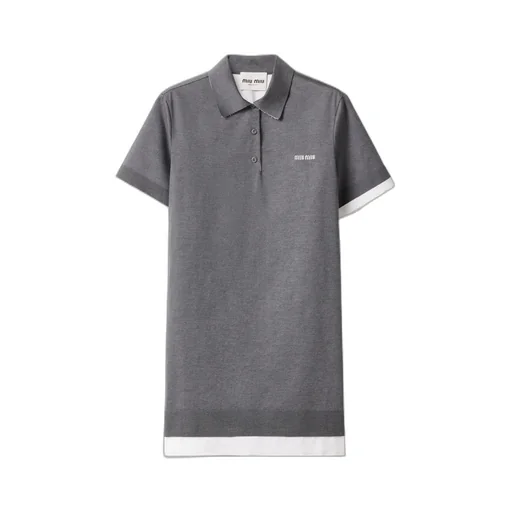 Knit And Poplin Mini-Dress