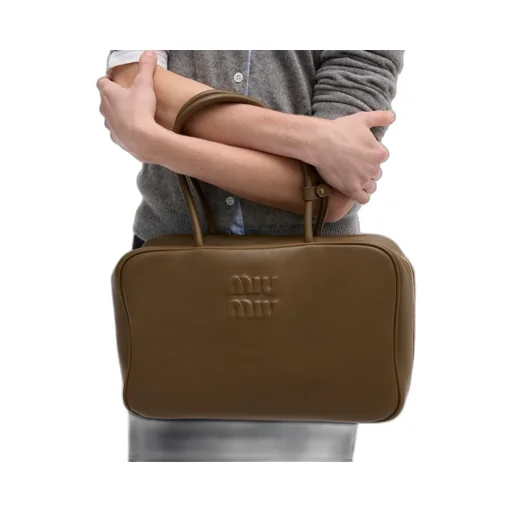 Logo-Embossed Zipped Handbag