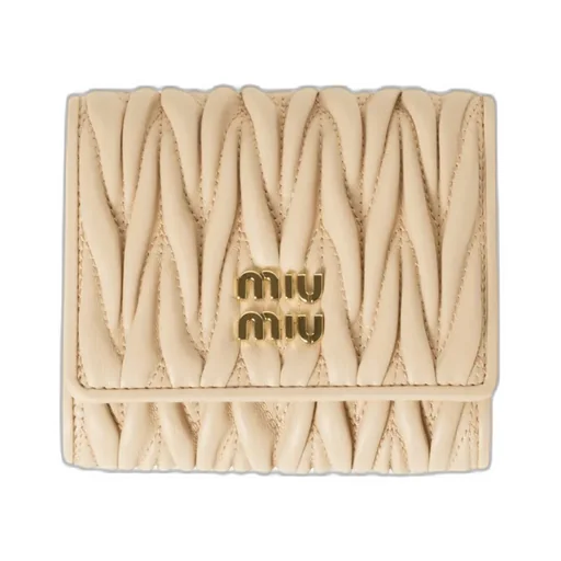 Matelassé Logo-Lettering Wallet