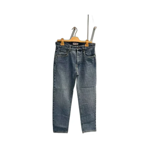 Logo-Embroidered Straight-Leg Jeans