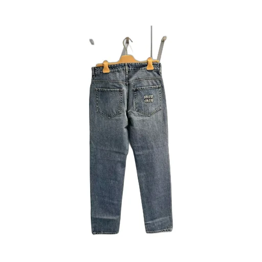 Logo-Embroidered Straight-Leg Jeans