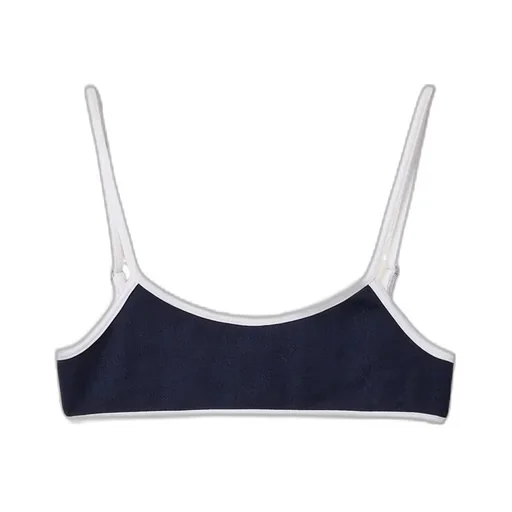 Logo-Patch Technical-Knit Swimsuit Top